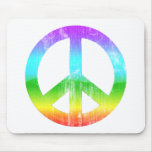 Distressed peace-rainbow mousepads
