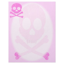 Distressed Pink Skull Letterhead