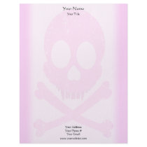 Distressed Pink Skull Letterhead
