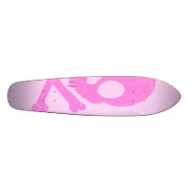 Distressed Pink Skull Skateboard