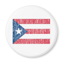 Distressed Puerto Rican Flag magnets