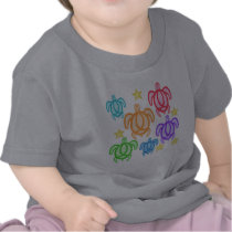 Distressed Rainbow Turtles 2-Sided Infant T-Shirt