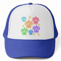 Distressed Rainbow Turtles Hats