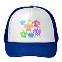 Distressed Rainbow Turtles Hats
