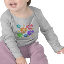 Distressed Rainbow Turtles Infant Longsleeve T-shirts