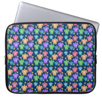 Distressed Rainbow Turtles Laptop Sleeve