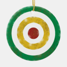 Distressed Rasta Rings Christmas Tree Ornaments