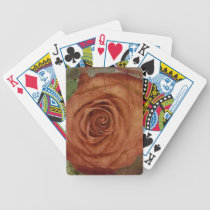 Distressed red rose photo deck of playing cards playing cards