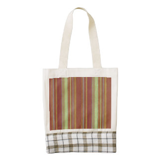 Distressed Retro Stripe Yellow Rusty Brown Grunge Zazzle HEART Tote Bag