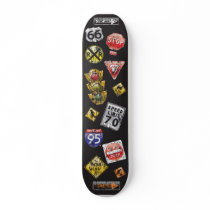 Distressed Road Signs skateboards by DoodleBugTees Distressed Road Signs skateboards