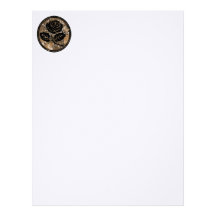 Distressed Rose Silhouette Cameo - Orange Letterhead