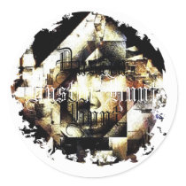 Distressed Round Stickers