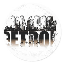 Distressed Round Stickers stickers