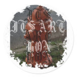 Distressed Round Stickers