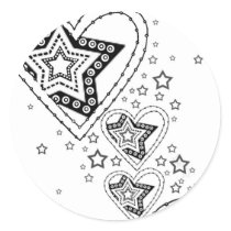 Distressed Round Stickers