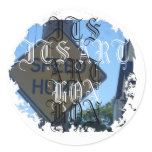 Distressed Round Stickers