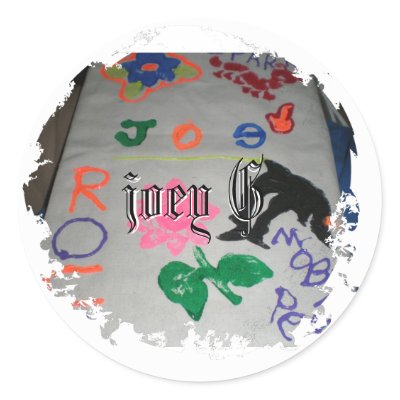 Distressed Round Stickers by joecgrabert