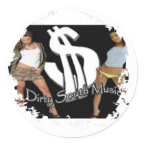 Distressed Round Stickers by dirtysouthmusic Distressed Round Stickers