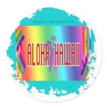 Distressed Round Stickers