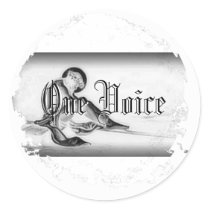 Distressed Round Stickers by one_voice Distressed Round Stickers