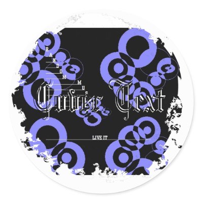 Distressed Round Stickers by randommusic