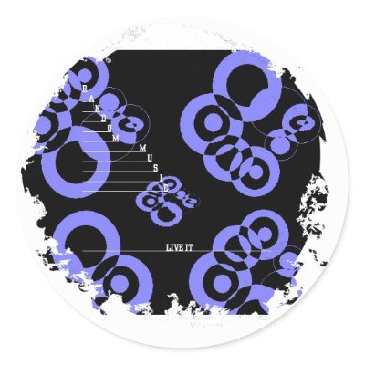 Distressed Round Stickers by randommusic