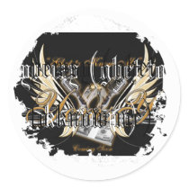 Distressed Round Stickers