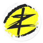 Distressed Round Stickers