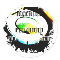 Distressed Round Stickers