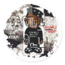 Distressed Round Stickers