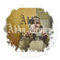 Distressed Round Stickers by abbybrownofficial Distressed Round Stickers