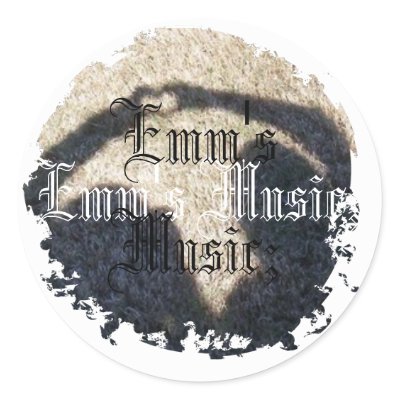 Distressed Round Stickers by emms_music