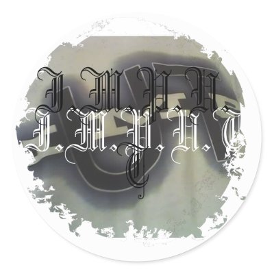 Distressed Round Stickers by MoN3yRiCh
