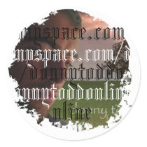 Distressed Round Stickers