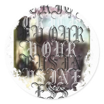 Distressed Round Stickers