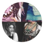 Distressed Round Stickers