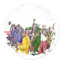 Distressed Round Stickers