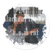 Distressed Round Stickers