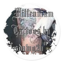 Distressed Round Stickers