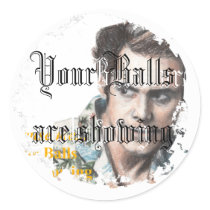 Distressed Round Stickers