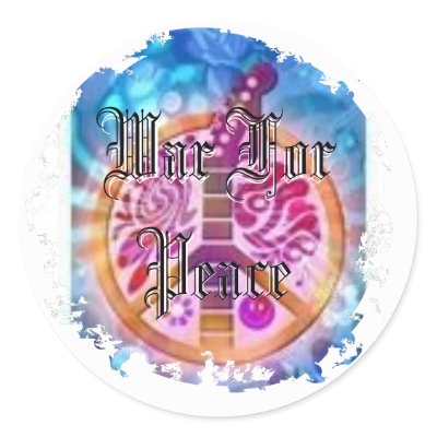 Distressed Round Stickers by WarForPeace
