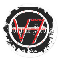 Distressed Round Stickers by volumeseven Distressed Round Stickers