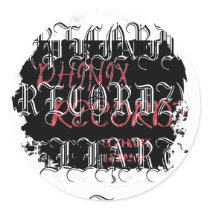 Distressed Round Stickers