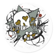 Distressed Round Stickers
