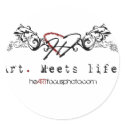 Distressed Round Stickers by heartfocusphoto Distressed Round Stickers