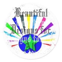 Distressed Round Stickers by raghavkjy Distressed Round Stickers