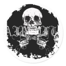 Distressed Round Stickers