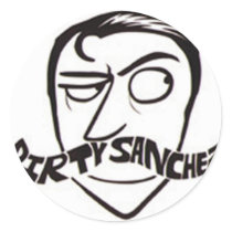 Distressed Round Stickers