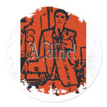Distressed Round Stickers stickers