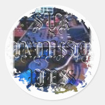 Distressed Round Stickers
